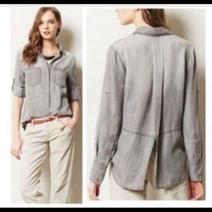 Cloth & Stone dark grey button down shirt